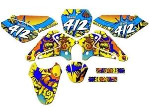 2001-2007 DRZ 125 ZANY Yellow Senge Graphics Kit Compatible with Suzuki - Picture 1 of 10