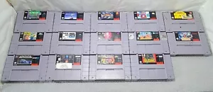 Super Nintendo SNES Game Lot (14) - The 7th Saga, Toys, Mario, Final Fantasy + - Picture 1 of 9