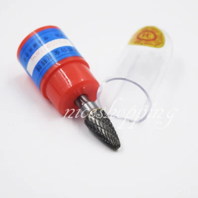 Bit 1/4" Cylindrical Cut Tungsten Carbide Burr Bur Cutting Tool Die Grinder F6 - Image 1 of 4