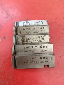 Ridgid NPT Universal Pipe Threading Dies 1"-2" 1/2"-3/4" NPT Tools Machining - Picture 1 of 3