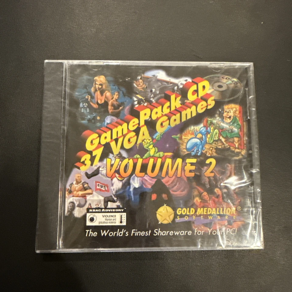 Gold Medallion Game Pack 2, 37 Best VGA Games (PC-Dos, CD-Rom, Jewel Case) New - Image 1 of 4