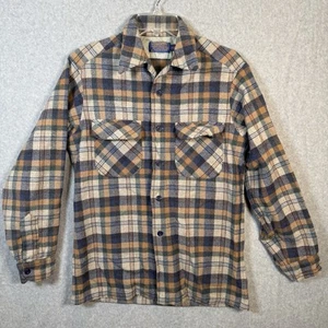 Vintage Pendleton Schurwolle Flanell Woolen Mills 1970er kariert Herren mittellang - Bild 1 von 13
