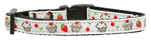 Cupcakes Nylon Ribbon Collar White Cat Safety - Picture 1 of 1