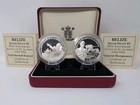 1992 Belize 5 Dollar Silver Proof 2 Coin Set El Alamein - Montgomery & Rommel