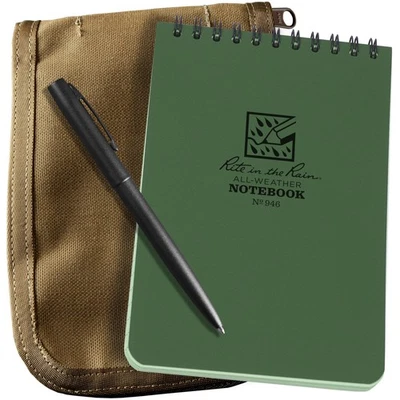 Rite In The Rain All Weather Notebook Kit Tan Cover Green Pages 4X6 Size - Image 1 of 4