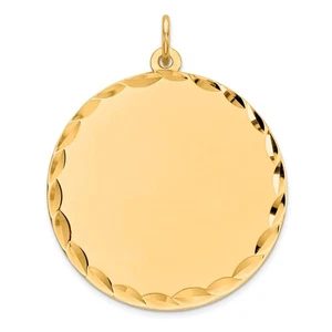Charm disco tondo lucido inciso GP argento sterling - Foto 1 di 2
