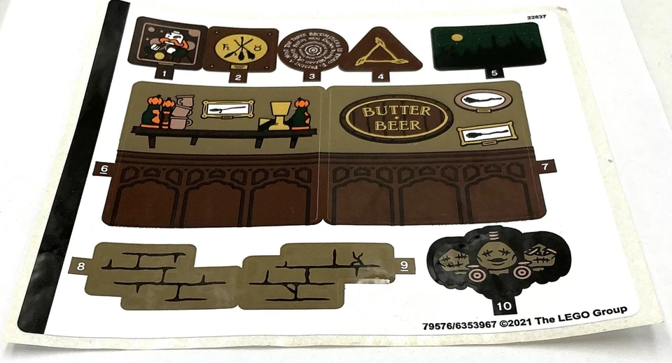 Lego New Sticker Sheet for Set 76388 Hogsmeade Village Visit - Image 1 of 1