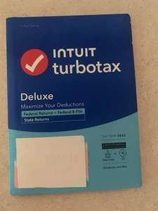 Intuit TurboTax Deluxe 2023 Federal w State CD/Download - Sealed - Picture 1 of 4