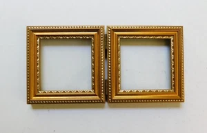 Bi-Fold Ornate Gold Gilt Wood Picture Frame Hinged Holds 3 x 3 - Picture 1 of 3