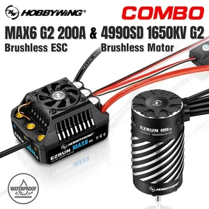 HOBBYWING EZRUN MAX6 G2 200A ESC Wasserdicht 1650KV Motor für 1/6 1/7 1/8 RC Car - Bild 1 von 26