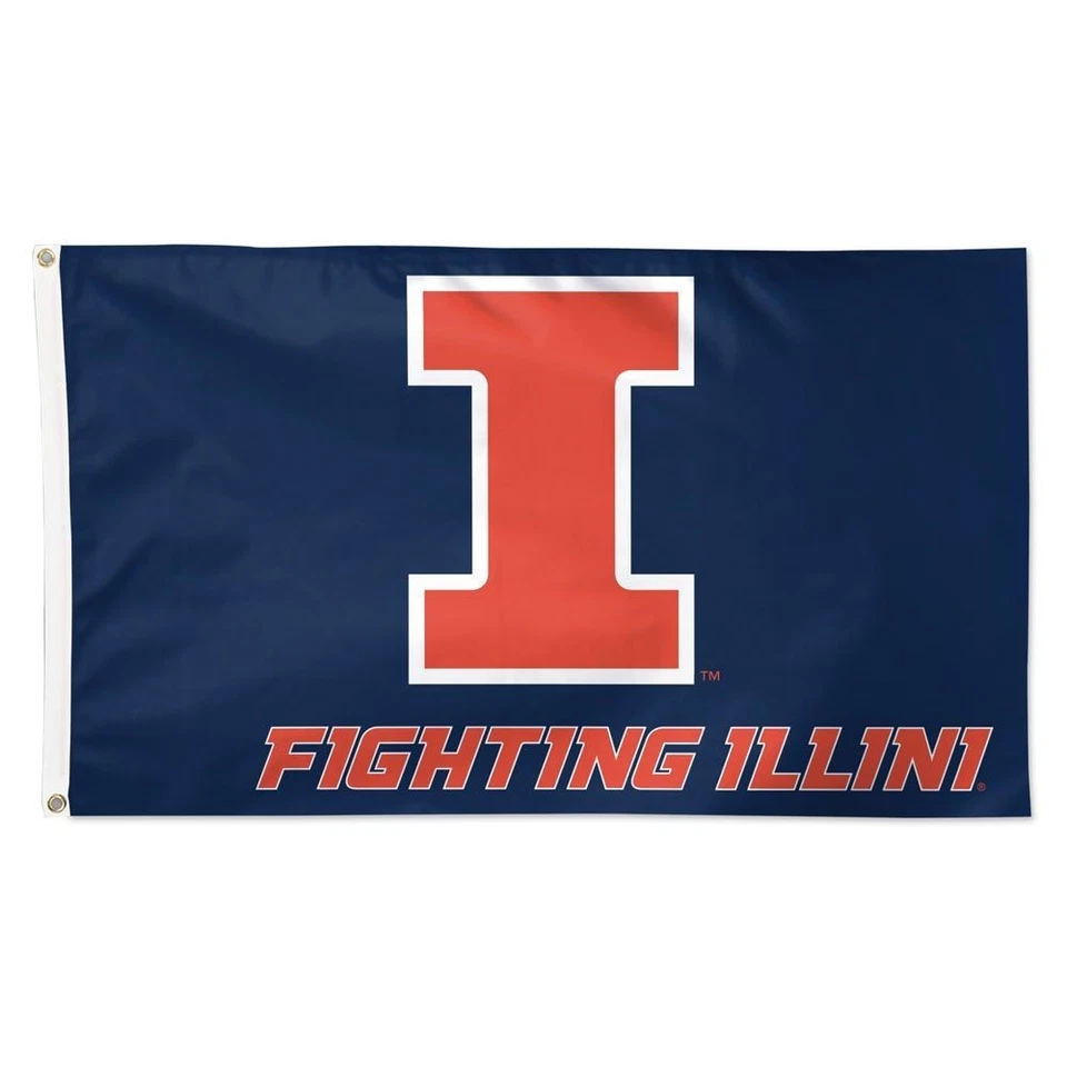 Логотип команды колледжа NCAA Illinois Fighting Illini 3x5 футов идеальный настенный флаг/баннер - Изображение 1 из 1