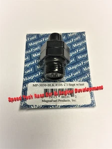 MangaFuel MP-3030-BLK -10 AN to 3/8" NPT Coupler w/Jam Nut, Black @ Speed Tech - Picture 1 of 1