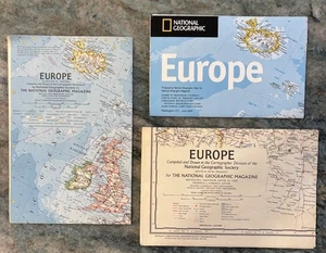 National Geographic - Europe Maps (Lot of 3) 1962, 1969, 2005 - Picture 1 of 2