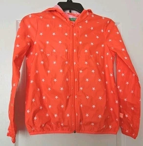 United Colors of Benetton Giacca Antipioggia Bambino Arancione Neon XL 10-11 anni Cappuccio 881 - Foto 1 di 10