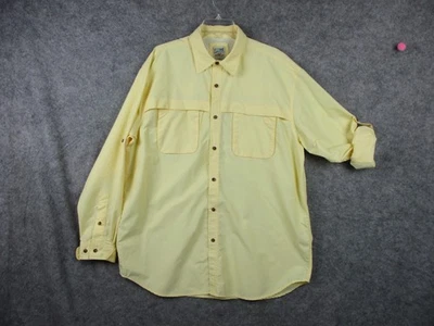 Camisa Travelsmith Para Hombres Extra Grande Amarilla Ventilada Safari Mangas con Pestaña Enrollable Exterior Foto 1 de 4
