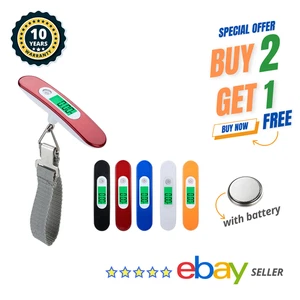 50 KG DIGITALE TRAGBARE TRAGBARE REISEGEPÄCKWAAGE KOFFER TASCHE UK - Bild 1 von 12