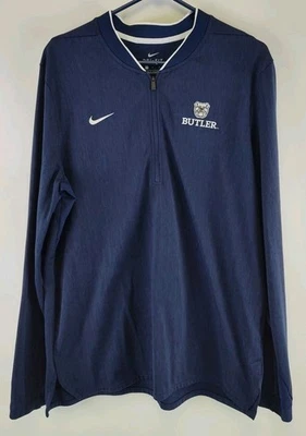 Butler Bulldogs Nike Dri Fit Pullover Navy 1/4 Zip HZ Coach Top Shirt Size L - Image 1 of 4