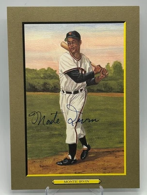 1988 Perez Steele HOF Monte Irvin autographed postcard. - Image 1 of 3