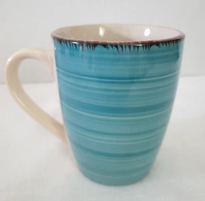 Tazza da caffè Royal Norfolk Blue Stripes gres lavabile per microonde e lavastoviglie 12 oz - Foto 1 di 6