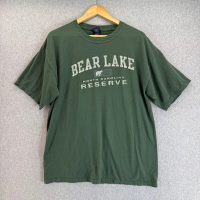 Bear Lake Reserve North Carolina NC Green T Shirt Camp David Mens Size Large - Image 1 of 4