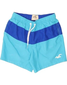 HOLLISTER Mens Swimming Shorts Large  Blue Colourblock Polyester BB11 - Picture 1 of 4