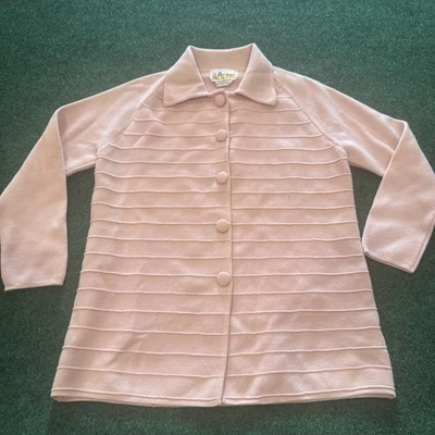 Vintage 60s Palena Pink Wool Jacket Hong Kong Mod Style Sz 18 - Image 1 of 4