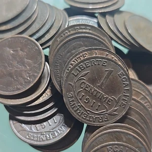 LOT 10 X 1 CENTIME 1911 DUPUIS FRANCE - Picture 1 of 1