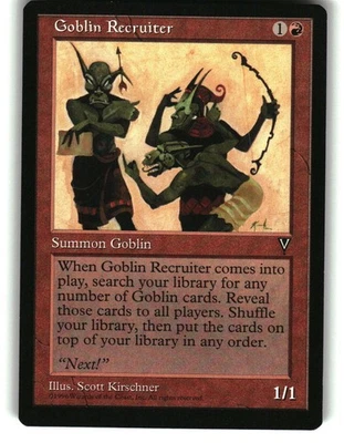 Magic The Gathering - Visions Goblin Recruiter Uncommon 1997 - Image 1 of 2