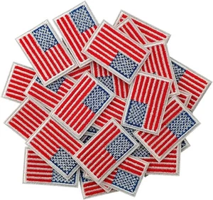 30er Pack kleine amerikanische Flagge Aufnäher patriotisch zum Aufbügeln US Flagge Patches für Hüte - Bild 1 von 2
