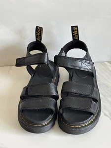 Sandalias Dr.Martens Youth Klaire Punta Abierta Cuero Negras Talla 3 - Imagen 1 de 7