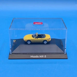 HERPA MAZDA MX-5 GIALLO SCALA 1/43 *SPECCHIETTO RETROVISORE LATERALE ROTTO* - Foto 1 di 11