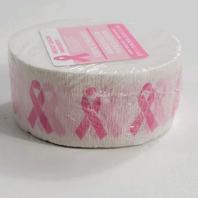 Fita de conscientização sobre câncer de mama papel crepe festa flâmulas  - Imagem 1 de 2