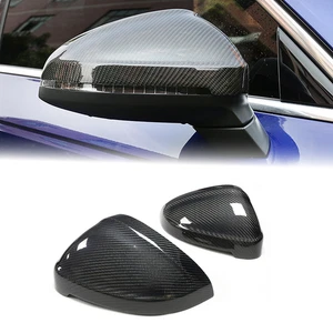 Carbon Fiber Calotta Specchio Retrovisore Per AUDI A4 A5 16-25 Senza Lane Assist - Foto 1 di 8