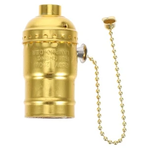 Zipper Lamp Holder Pull Chain Light Fixture Bulb Adapter Socket with - Picture 1 of 12