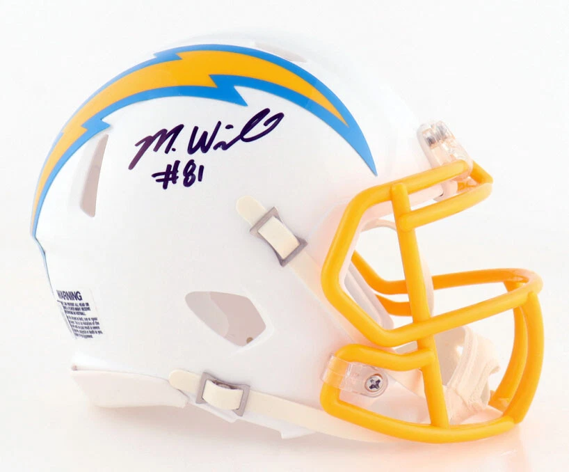 MIKE WILLIAMS SIGNED LOS ANGELES CHARGERS SPEED MINI HELMET BECKETT - Image 1 of 1