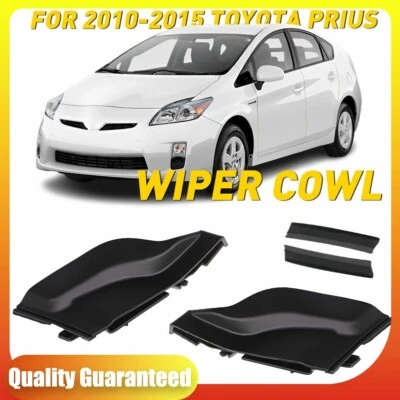 Fits For 2010-2015 Toyota Prius Windshield Wiper Cowl Extension Trim Black - Image 1 of 4