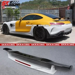 Half Carbon Fiber Rear Trunk Lip Spoiler Fits For 2016-2021 Benz GT GTC GTS GTR - Picture 1 of 7