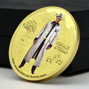 Moneda Desafío Metal Chapada en Oro de Donald Trump Presidente de Estados Unidos Coleccionar Medalla - Imagen 1 de 12