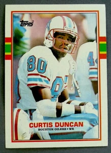 NFL Houston Oilers Curtis Duncan 1989 Topps Football Trading Card #92 - Picture 1 of 4