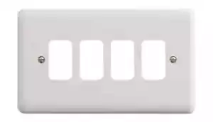 1 x DETA G2704 4 Gang Frontgitterplatte Vimark Curve Elektrische Schalter - Bild 1 von 1