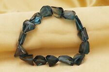 Natural London Blue Topaz Stone Bracelet Nuggets Faceted 140 Ct. Jewelry unisex