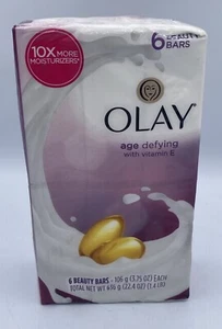 Olay Age Defying mit Vitamin E Beauty Bar Seife 6 Beauty Bars 3,75oz EA Neu - Bild 1 von 5