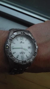 Lotus DIVER 15295 WATCH 100 M. W.R MONTRE UHR ROTATING BEZEL OROLOGIO VINTAGE - Imagen 1 de 12