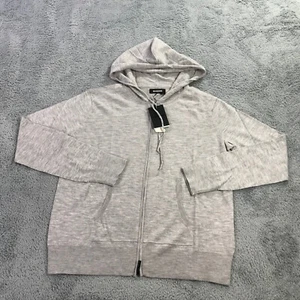 Naadam Sweater Womens Large Full ZIp Hoodie Cashmere Grey Gray $295 Flint C45 - Picture 1 of 9