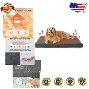 Machine Washable Large Dog Bed - Waterproof & Orthopedic for Cozy Comfort - Picture 1 of 9