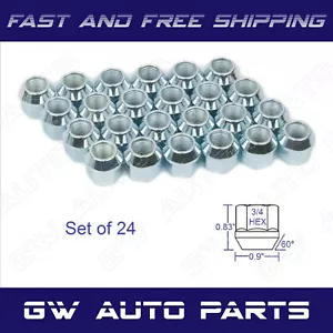 24 PCs 14x2.0 OPEN END BULGE ACORN LUG NUTS - Picture 1 of 5