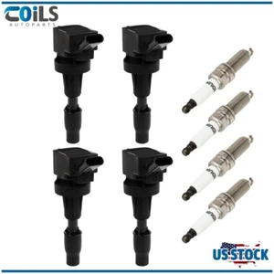 4 Ignition Coils and Spark Plugs Pack For Hyundai Sonata Elantra Kia Optima 1.6L - Picture 1 of 24