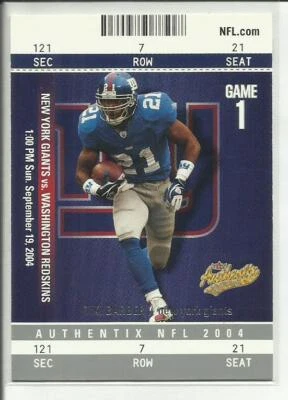 2004 Fleer Authentix #73 Tiki Barber New York Giants - Image 1 of 2