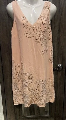 Trina Turk Coral Pink Metallic Gold Cutout Jacquard Sleeveless Cocktail Dress 2 - Image 1 of 4