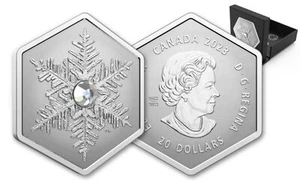 2023 Canada $20 32.4 gram Silver Snowflake w/Crystal Reverse Proof - Picture 1 of 1